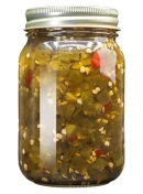 Back view of Sweet Hot Jalapeno Relish from The Peanut Patch.